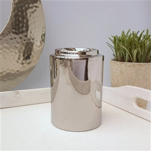 Cylinder Ceramic Wax Melter - Silver - The Soap Gal x