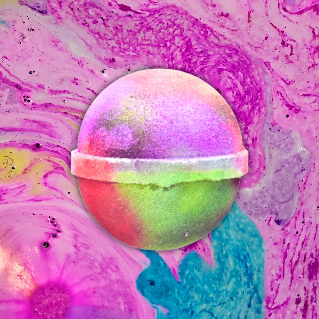 I love you to the galaxy and back valentines neon bath bomb