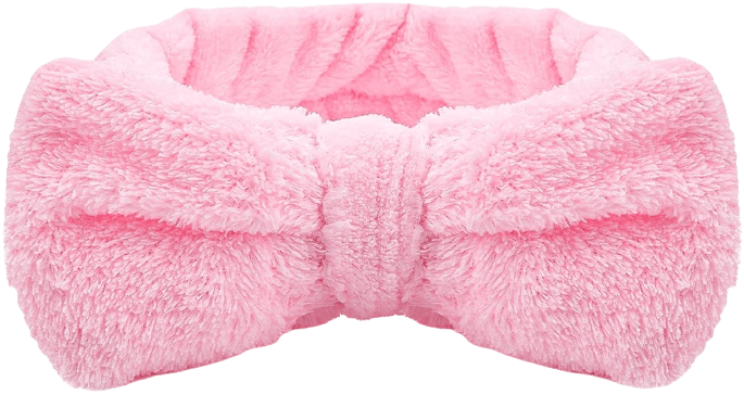 Fluffy pink Barbie pet bed with a bow design. 
is replaced with:
Barbie Pink Makeup Headband with Bow by The Soap Gal.
