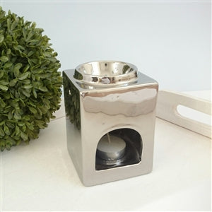 Square Ceramic Wax Melter - Silver - The Soap Gal x